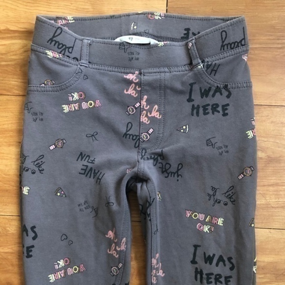 H&M Girls Flora Leggings sz 8-9y